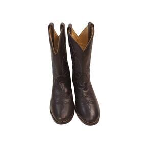 Masterson Boot Co Leather Cowboy Boots Black Western Youth Size 12.5 RB2001C